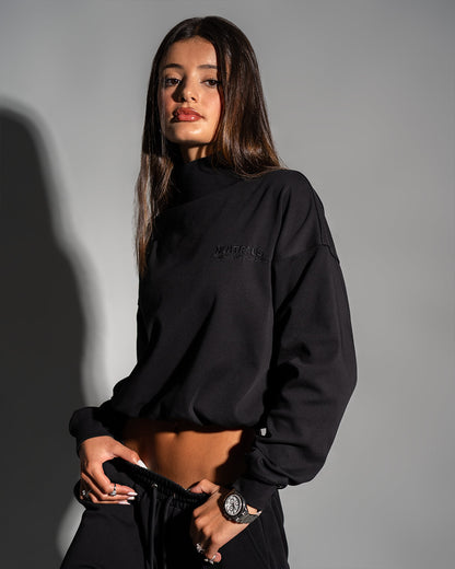 The Club's Semi-Cropped Sweatshirt Noir